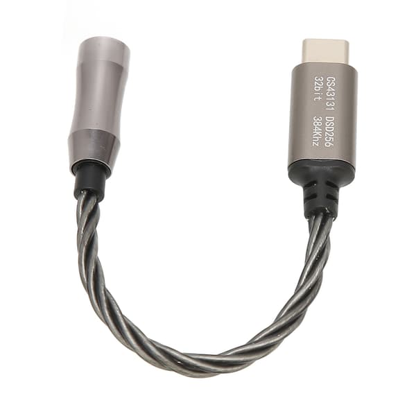 Typ C till 3,5 mm Hörlursförstärkare 15 cm 5,9 tum 120 dB Android PC Cool Gray