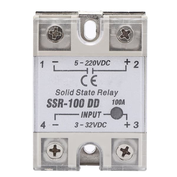 SSR 100DD Solid State Relä DC 5 220VDC Kontaktlös Brytare Hög Kvalitet