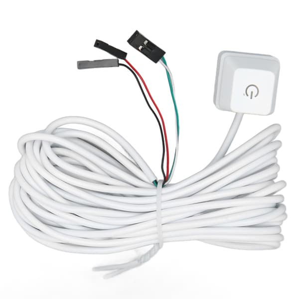 Blå baggrundsbelyst mekanisk PC-strømknap Plug and Play 4 meter kabel til stationær gaming kontor