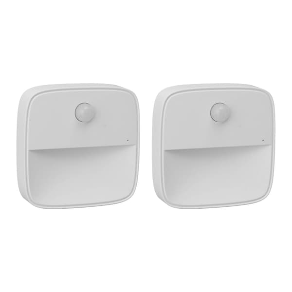 2st Mini Varmvit LED Rörelsesensor Nattlampa EU-kontakt 100‑240V för Sovrum Kök