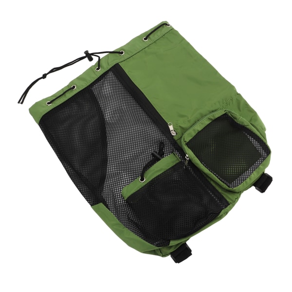 Outdoor Swim Bag Justerbare stropper Letvægts åndbar og PVC Swim Mesh Strandrygsæk til Gym Green Green