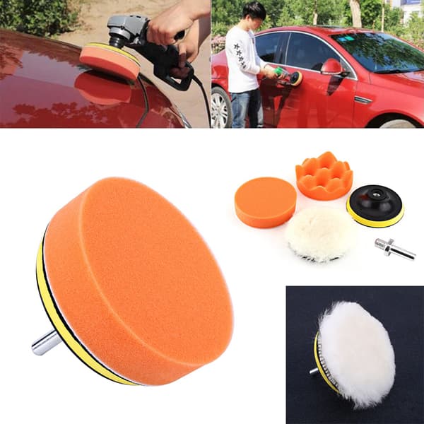 5st 4\" Poleringsrondell Kit Verktyg För Bil Polermaskin Buffer Med M10 Borradapter