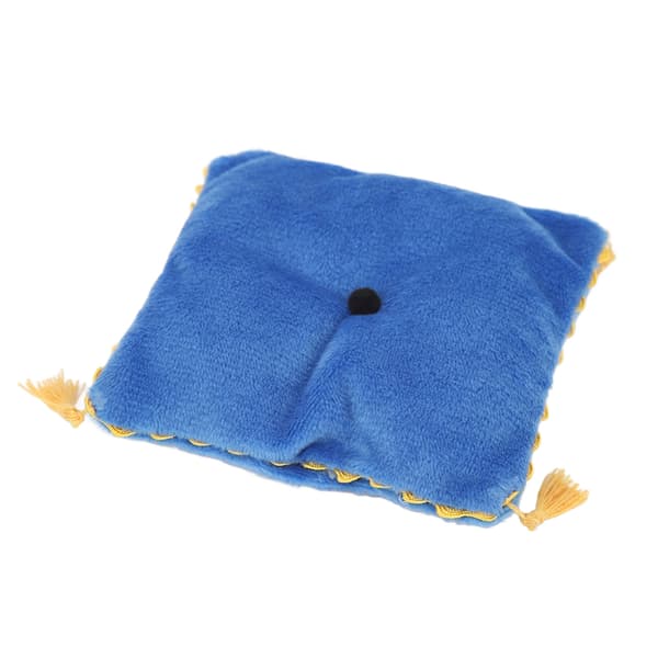 Dukkehus Miniatyrpute Pute DIY Lett Luksus Sofaseng Tilbehør Dukke Soveromsdekor Blå