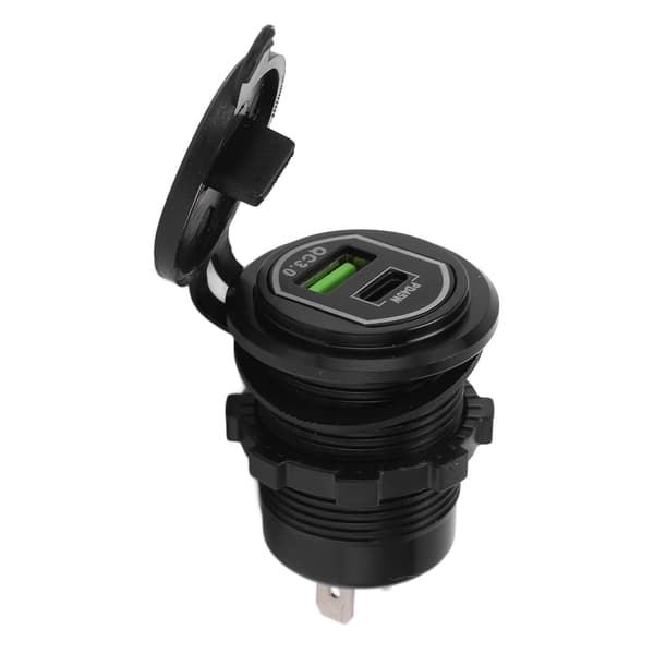 Vanntett USB Billader Dobbel Port Hurtiglading 12V 24V