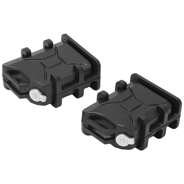 1 par RC bil simuleret brændstoftankbeslag Mini oliedunk til 1/8 1/10 RC Crawler bil dekorationstilbehør sort