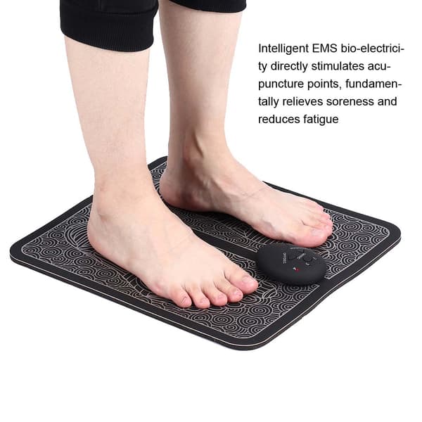 Elektrisk EMS Fodmassagepude Akupunkturstimulator Batteridrevet