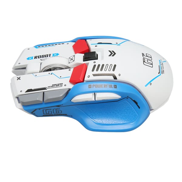 2.4G Trådløs Bluetooth 3-Mode Gaming Mus 5 Justerbar DPI 11 RGB Lys til Windows Android iOS Hvid