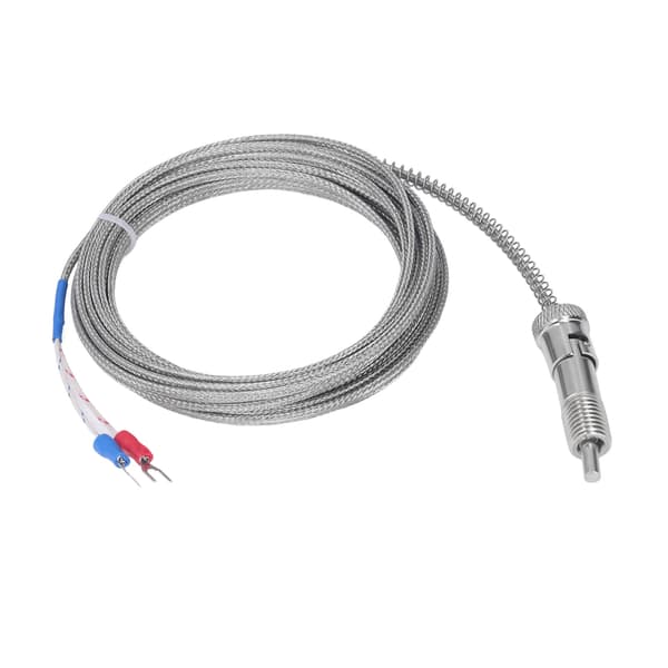 BERM K Type Termoelement Kompressionsfjeder Temperaturmåler Sensor Probe 0-400℃ M12 5meter