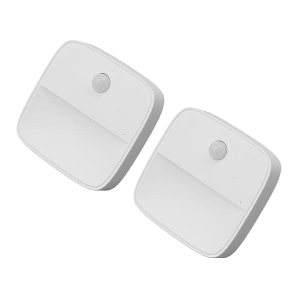 2st Mini Varmvit LED Rörelsesensor Nattlampa EU-kontakt 100‑240V för Sovrum Kök