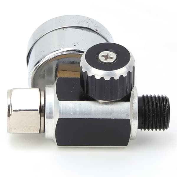 Lufttrycksregulator 0-10bar 0-140psi Aluminiumlegeringsventil 1/4in BSPP Inloppsutloppskontakt Silver