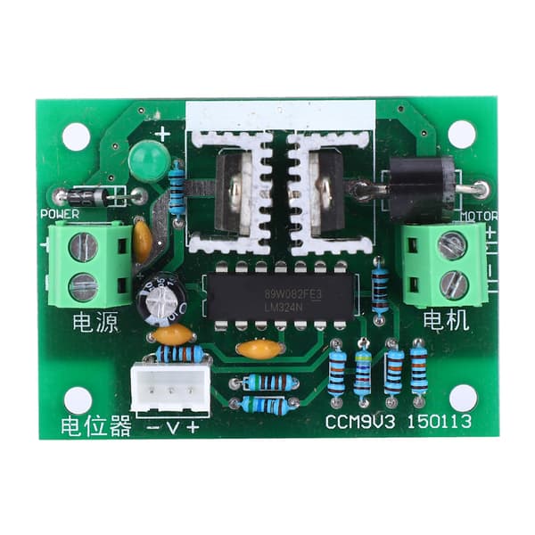 12V 24V 6A DC Motor PWM Hastighetskontroller Kort Modul Trinnløs Regulering