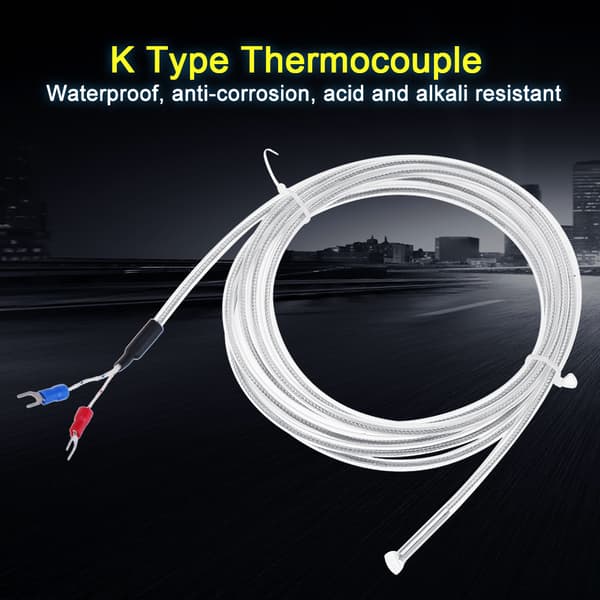 PTFE K-typ termoelement 2-tråds vattentät korrosionsbeständighet B