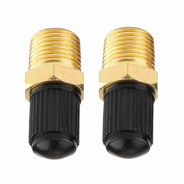 2 stk 1/8\" NPT MPT messing luftkompressortank påfyllingsventil