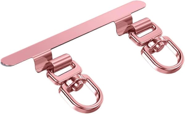 Flerveis roterende telefonstroppklips Tynn metallkonstruksjon Universelt tilpasset Pinks