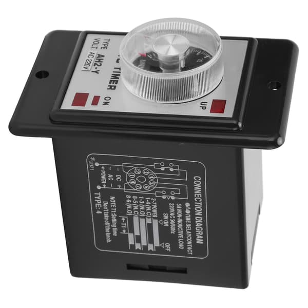 AH2 Y 60M Mini Tidsforsinkelsesrelæ 8 Ben Pointer Controller ABS Skal Automationsudstyr 220VAC