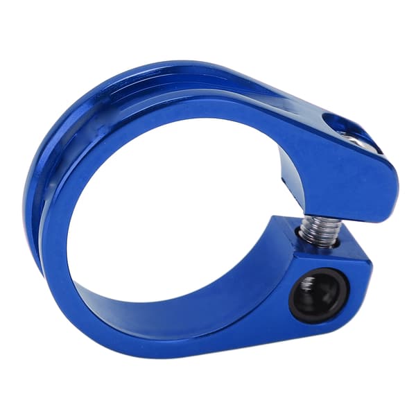 CNC Ergonomisk ihålig cykelsadelstolpsklämma i aluminiumlegering 31,8 mm Blå