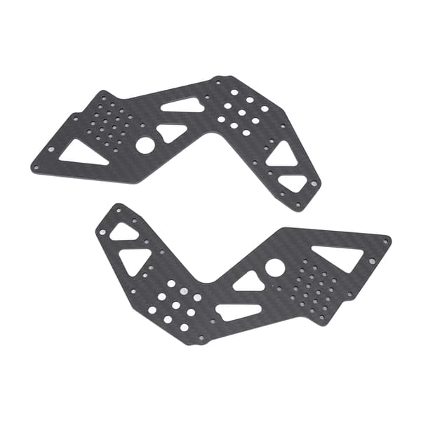 Losi 1 8 LMT 4WD Solid Axle RC terrengkjøretøy Lett Karbonfiber 2. chassis sidepanel Svart Kraftig Beskyttelse