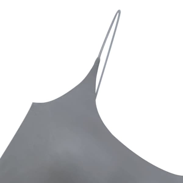 Dame Spaghetti Stropp Tank Topp Slim Fit Bryst Polstret Pustende Ermeløs Basic Camisole Grå 40-62.5kg