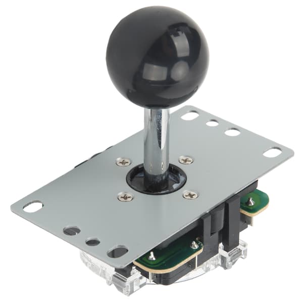 DIY USB Arkadespillkontroller Rocker Oval Ball Joystick med Kontrollbrikke Svart