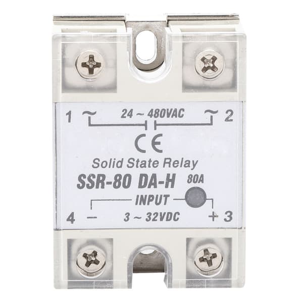 SSR 80A Solid State Relä Icke-Kontakt Brytare 24 480VAC DC AC Hög Kvalitet