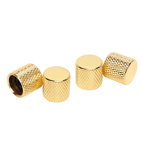 4 st. potentiometerknopp bred kompatibilitet stark delikat elgitarrkontrollknopp guld