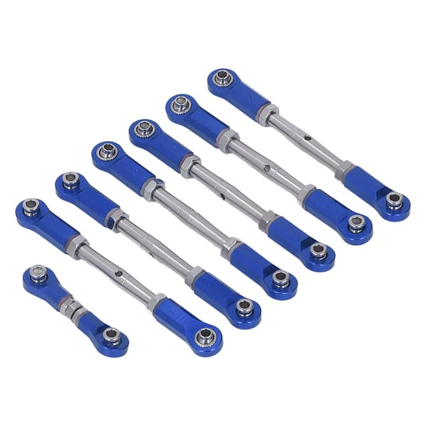 7PCS Metal Justerbart Bindestangsæt til Traxxas 1/10 RC Bil Blå