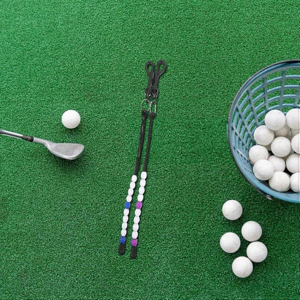 2 stk. Golfperle Score Tæller Armbånd Praktisk Golftilbehør Lavet af Abs og Nylon til Udendørs Brug