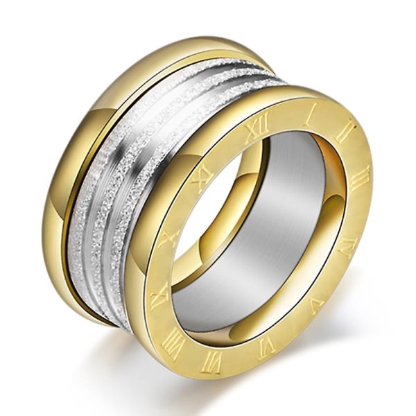 Antik retro rostfritt stål romerska siffror Ringar för kvinnor Män Smycken Anillos Förlovning Bröllop Accessoarer Vintage Silver