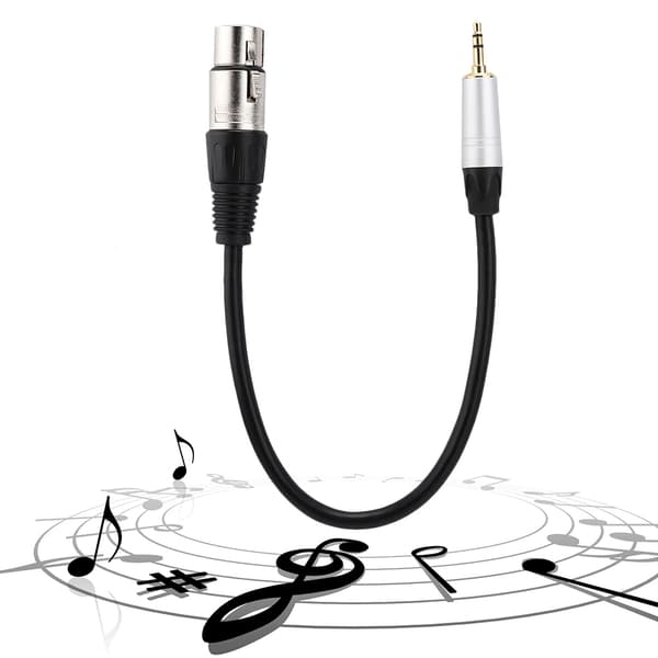 3,5 mm han til XLR hun stereo lydkabel konverter adapter 0,3 m