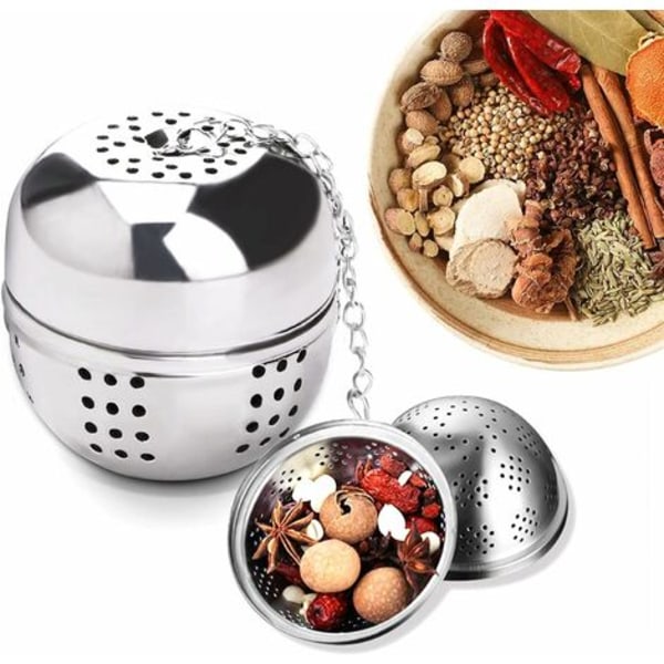 Stykker af rustfrit stål te-infuser te-infuser, te-infuser-si til te, krydderier og de fleste kopper og tekander, Fonepro