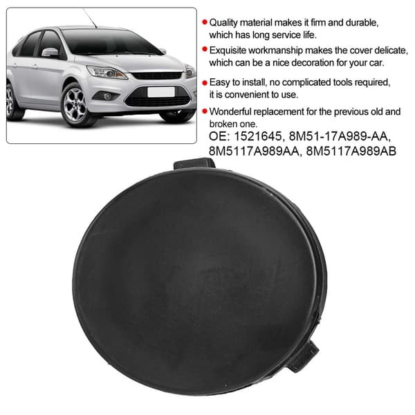 Front Bumper Tow Towing Hook Eye Cap Cover Passer til Ford Focus MK2 2007-2011