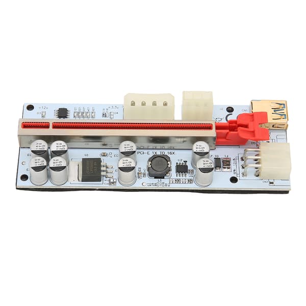 PCIe Riser 8 kondensatorer Anti-interferens GPU 1X til 16 kort Windows 7 10