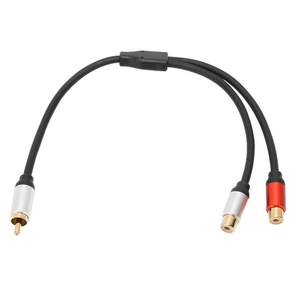 1RCA Han til 2RCA Hun Y Adapter Stereo Splitter Kabel til DVD TV Laptop