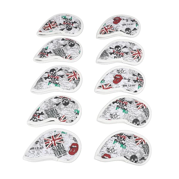 10 kpl Skull USB Golf Iron Mailanpäälliset PU-nahkaa punainen