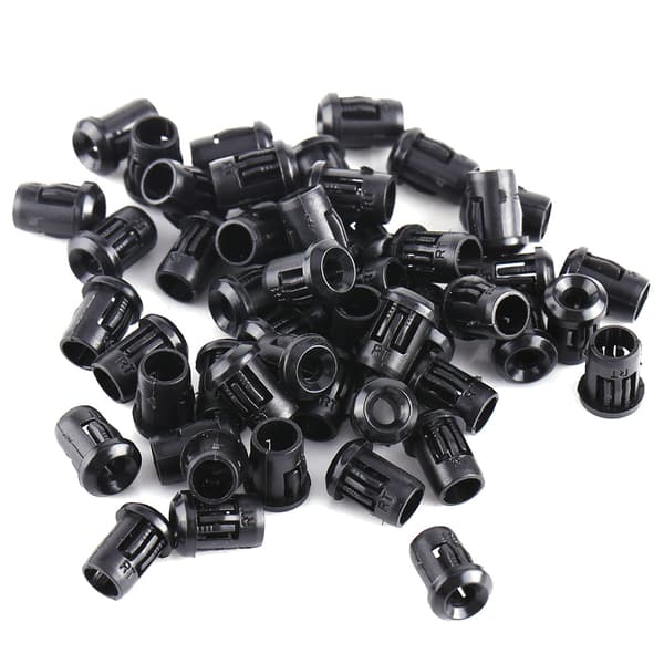 3 mm LED-lampefatning Diodeholder 50 stk. Nylon Sort Clip Bezel Mount