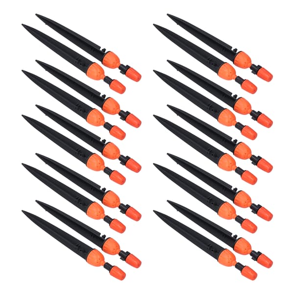 20 Sæt Multifunktionelle Justerbare Spraydryppere Vandingsforstøvere Drypsystem Orange