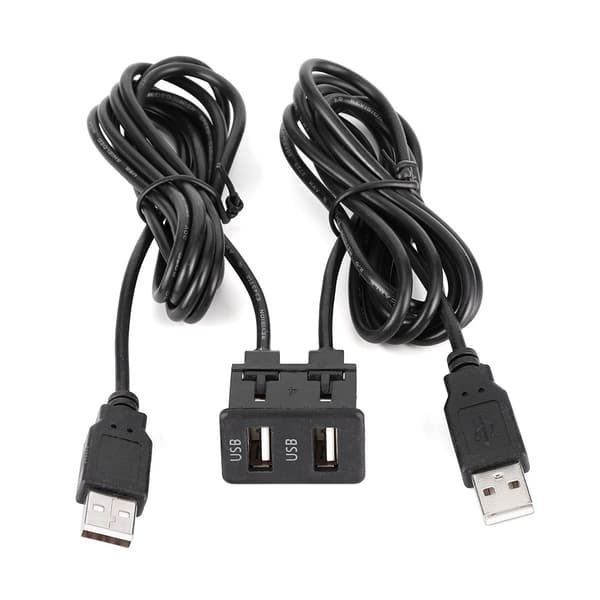 1,5 m Dashboard Kabel Adapter 2 Port Bilmontering Flush Ledning til Lastbil Båd