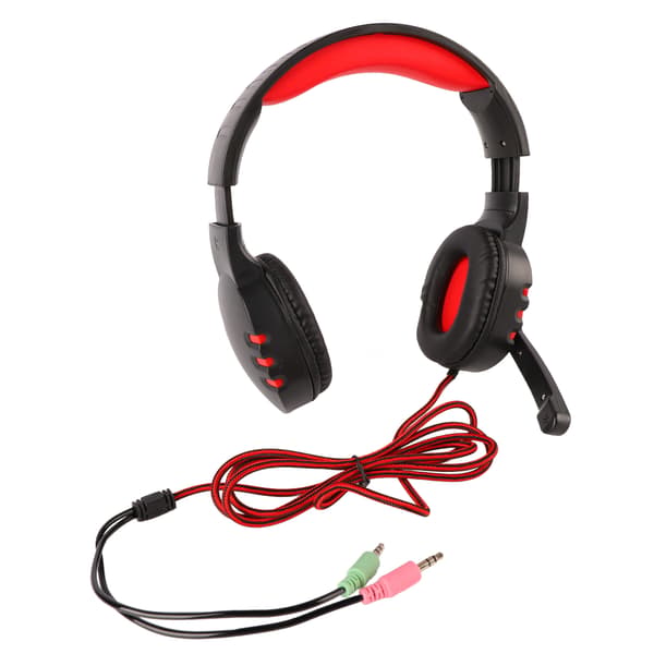 Kablet Over-Ear Gaming Headset med Støyreduserende Mikrofon Justerbart Hodebånd for PC Laptop