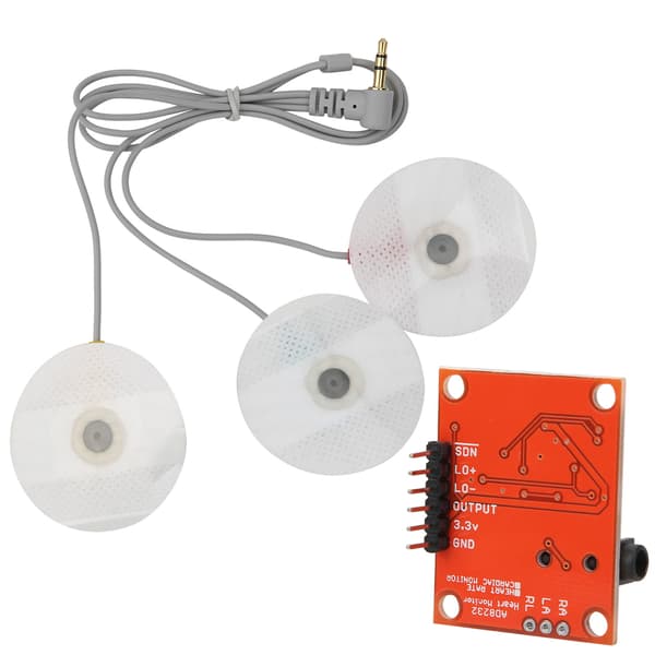 AD8232 EKG-sensor pulsmåler elektrodeledning DC3.3V modul
