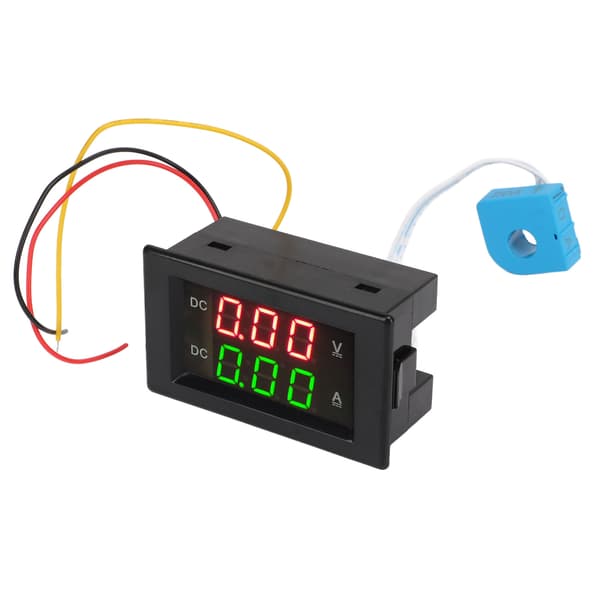 Dobbelt digitalt display 2 i 1 spændingsstrømmåler 300V 20A LED Volt Amp Tester til køretøjer