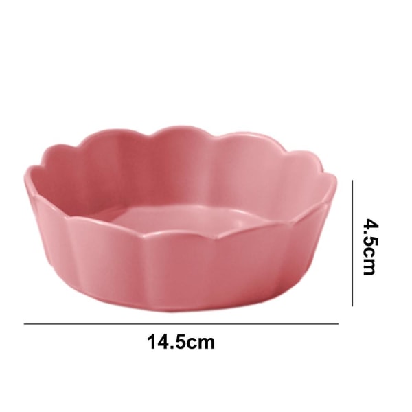 Creative Pet Keramikskål Blomsterkatteskål Lille hundeskål Anti-vælter kæledyrsskål Pink