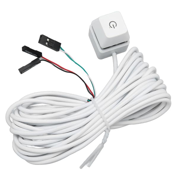 Blå Bakgrunnsbelyst Mekanisk PC Strømbryter Plug and Play 4 Meter Kabel for Stasjonær Gaming Kontor