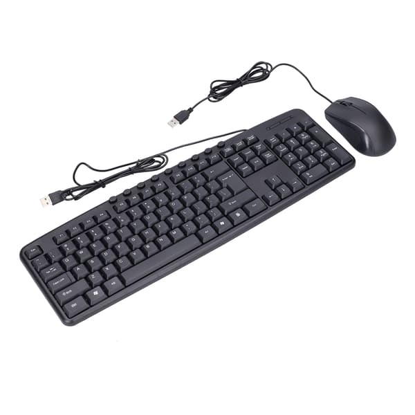 USB Kablet Tastatur og Mus Combo for Stasjonær Bærbar Datamaskin Hjemmekontor Tilbehør