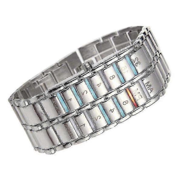 Herr Binary Led Digital Quartz Armbandsur Fars Dag Mode Kreativ Present Black