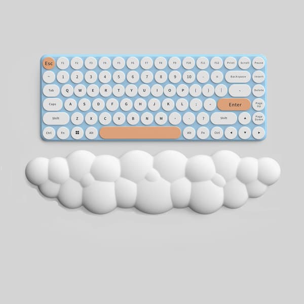 Cloud Musemåtte Håndledsstøtte Sød Hvid Memory Foam Blød Træthedsaflastning Forebyg Deformation Tastatur Håndledspude