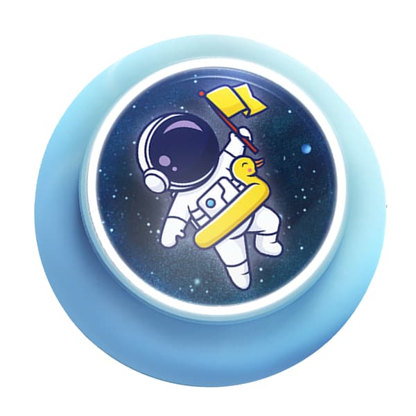 Børns Touch Højdespring Stemmetæller Multifunktionel Selvklæbende Intelligent Stemmeudsendelse Højdetræning Touch Tæller Blå Astronaut