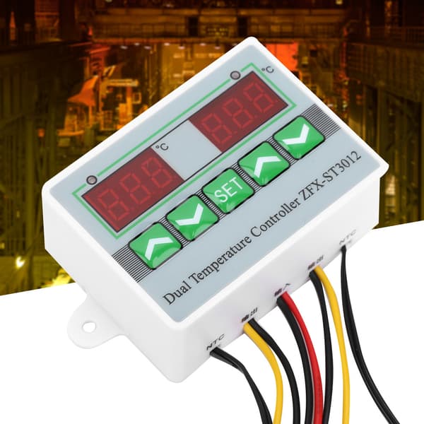 ZFX ST3012 Intelligent Digital Temperaturregulator Dubbel Display 12V Mikrodator Termostat