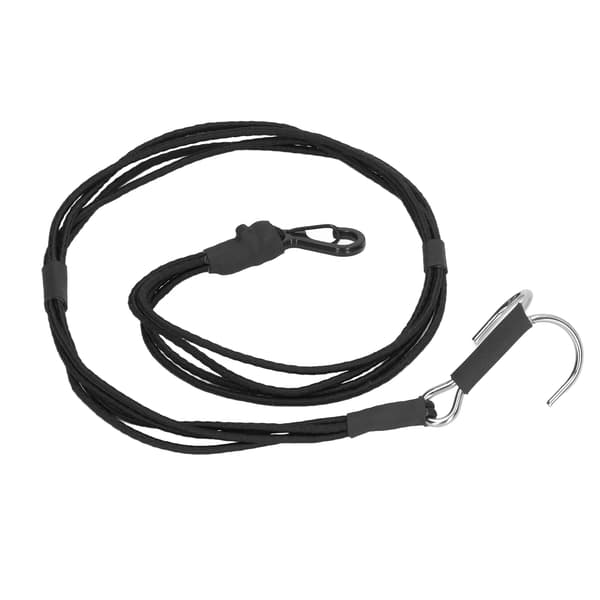 RC Crawler Kinetic Winch Strap Elastisk Rednings Træk Trailer Reb med Kroge til 1/10 1/8 Skala RC Bil Sort
