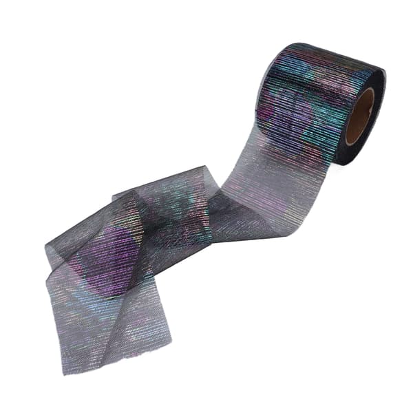 Tyllrull Symphony Line Mesh Roll Manuell DIY Hodeplagg Sløyfe Mesh Stoff Tilbehør Svart
