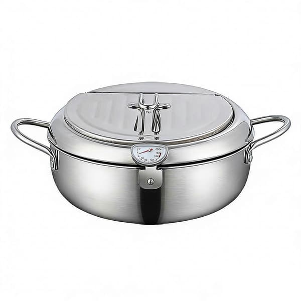 20 cm dyp frityrgryte multifunksjonell frityrgryte for pommes frites 2.2L
